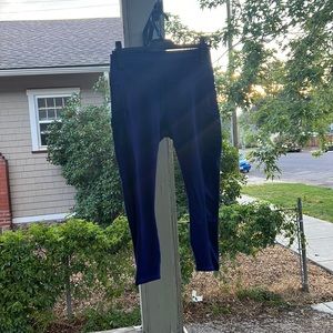 Fabletics power-hold leggings. Blue. High waisted. Side phone pocket!